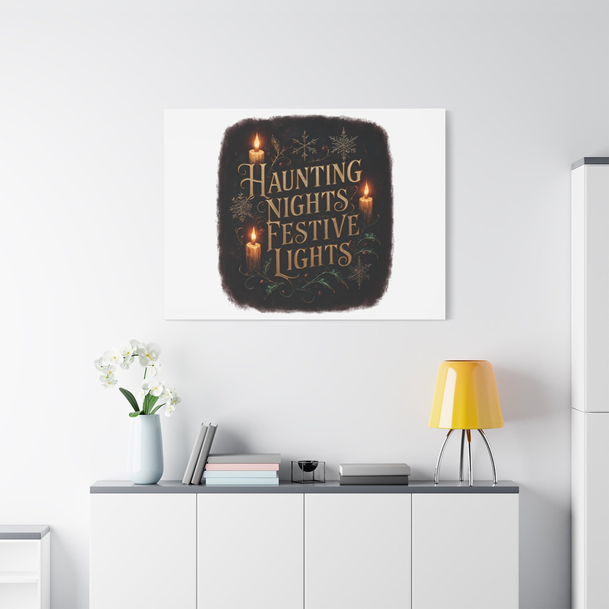 Haunting Nights Festive Lights Canvas