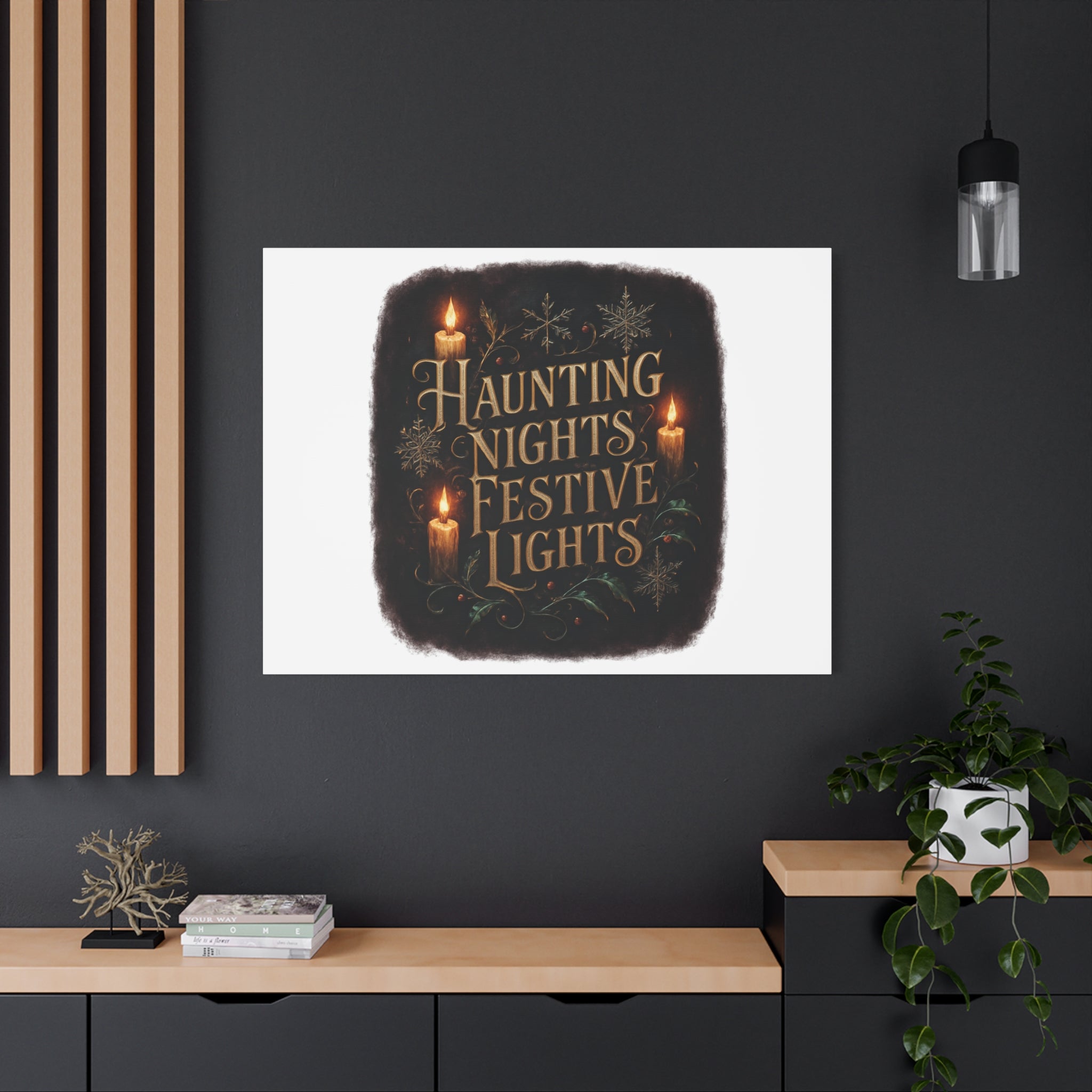 Haunting Nights Festive Lights Canvas