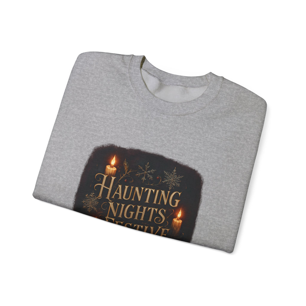 Crewneck Sweatshirt — "Haunting Nights Detective" Halloween Graphic