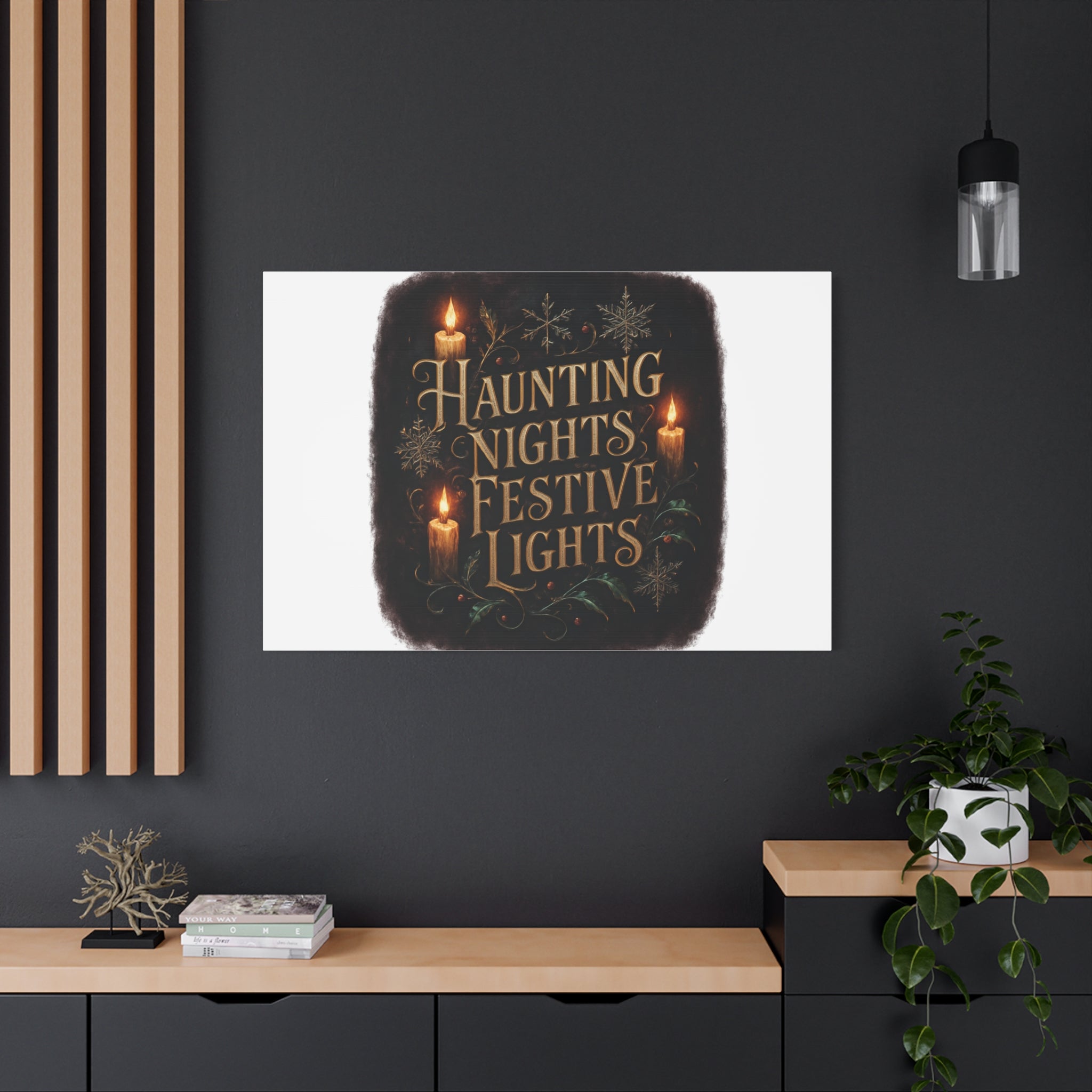 Haunting Nights Festive Lights Canvas