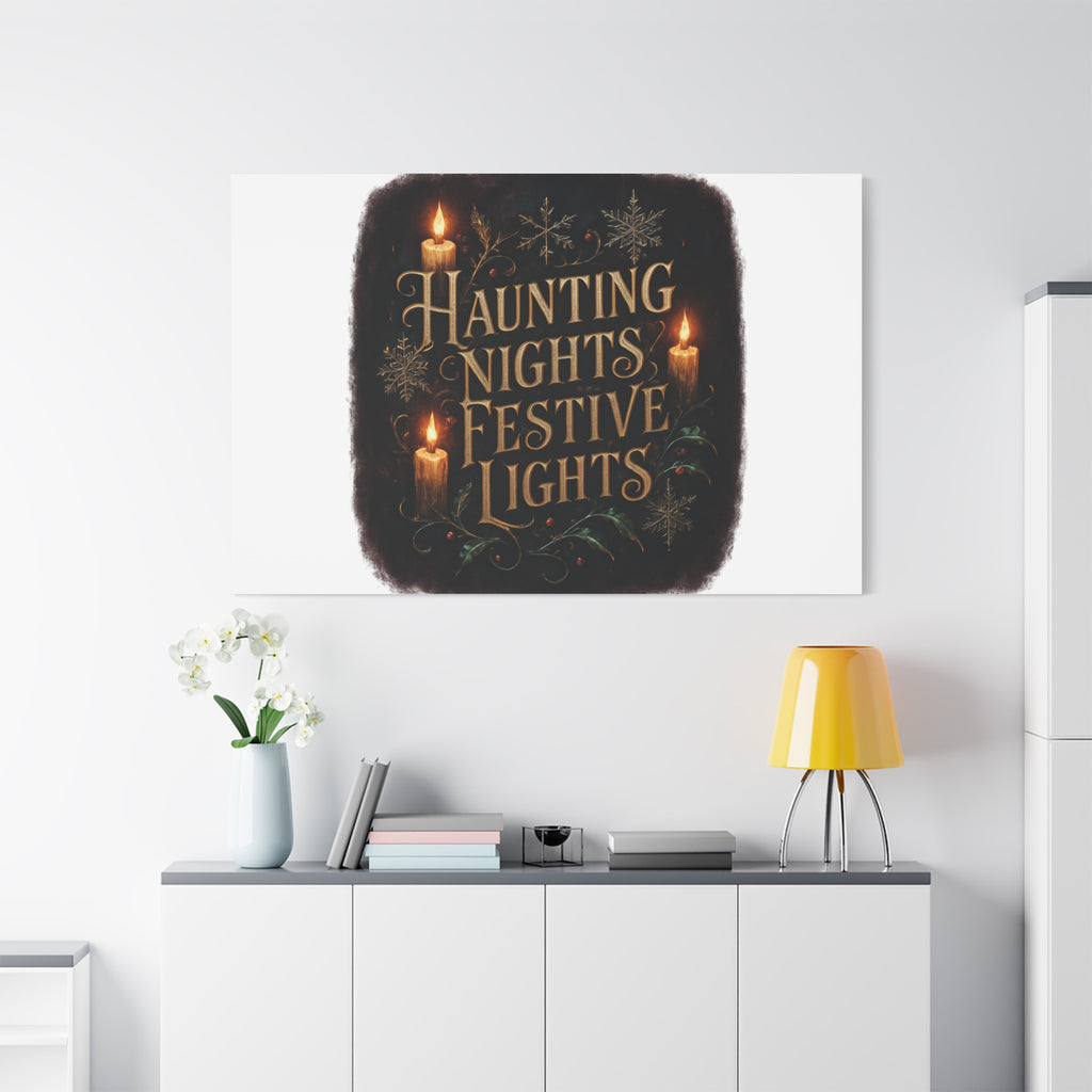 Haunting Nights Festive Lights Canvas