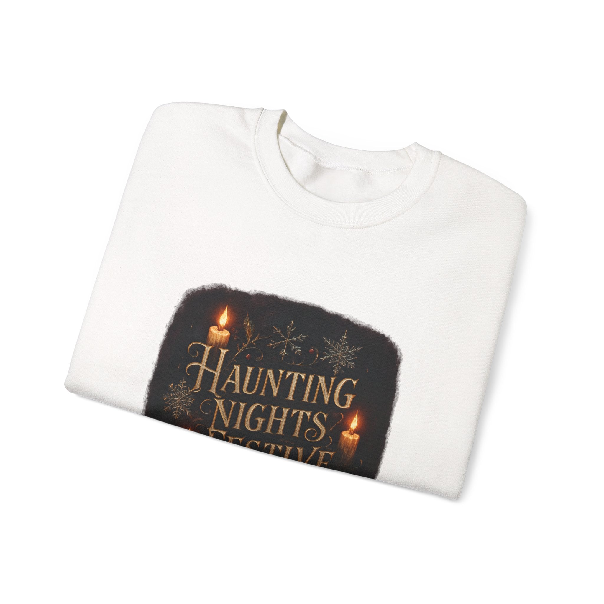 Crewneck Sweatshirt — "Haunting Nights Detective" Halloween Graphic