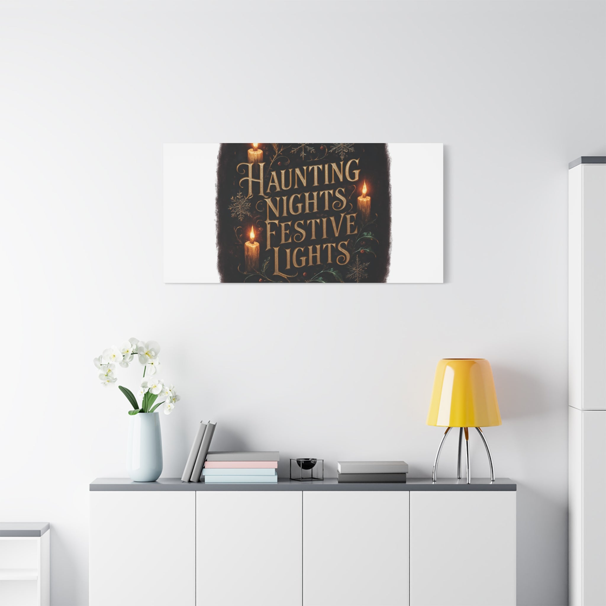 Haunting Nights Festive Lights Canvas