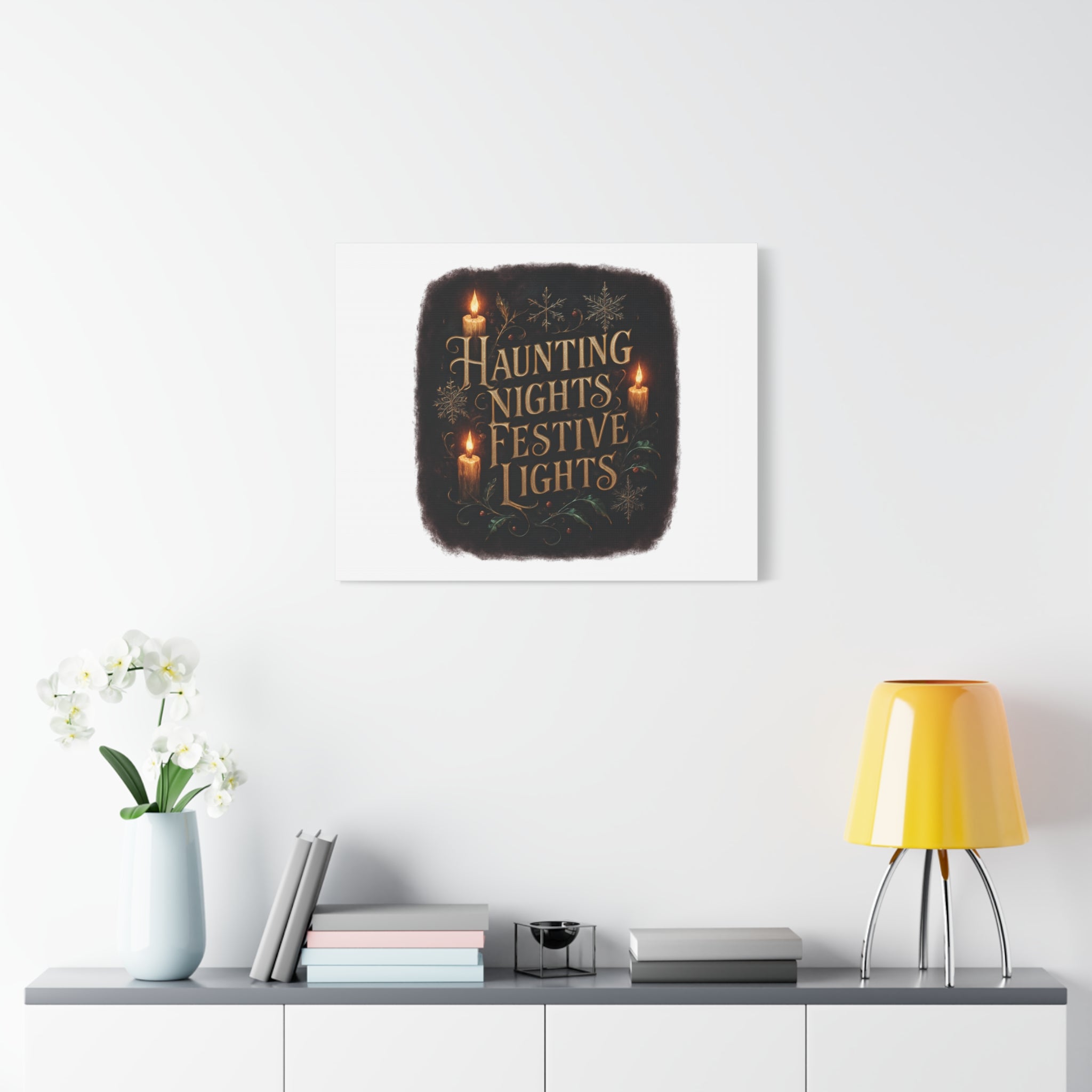 Haunting Nights Festive Lights Canvas