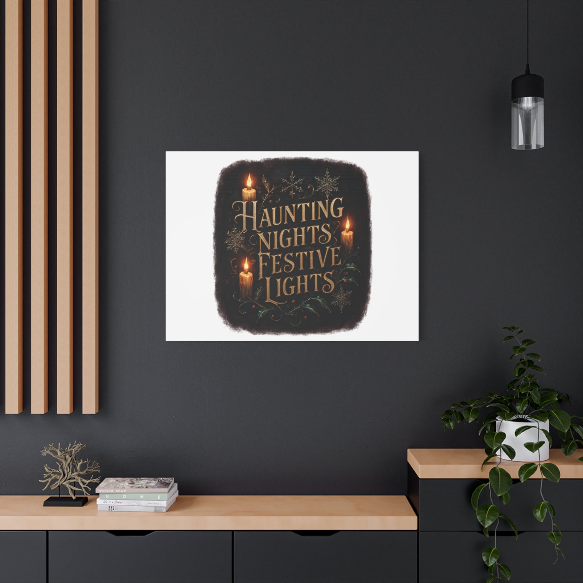 Haunting Nights Festive Lights Canvas