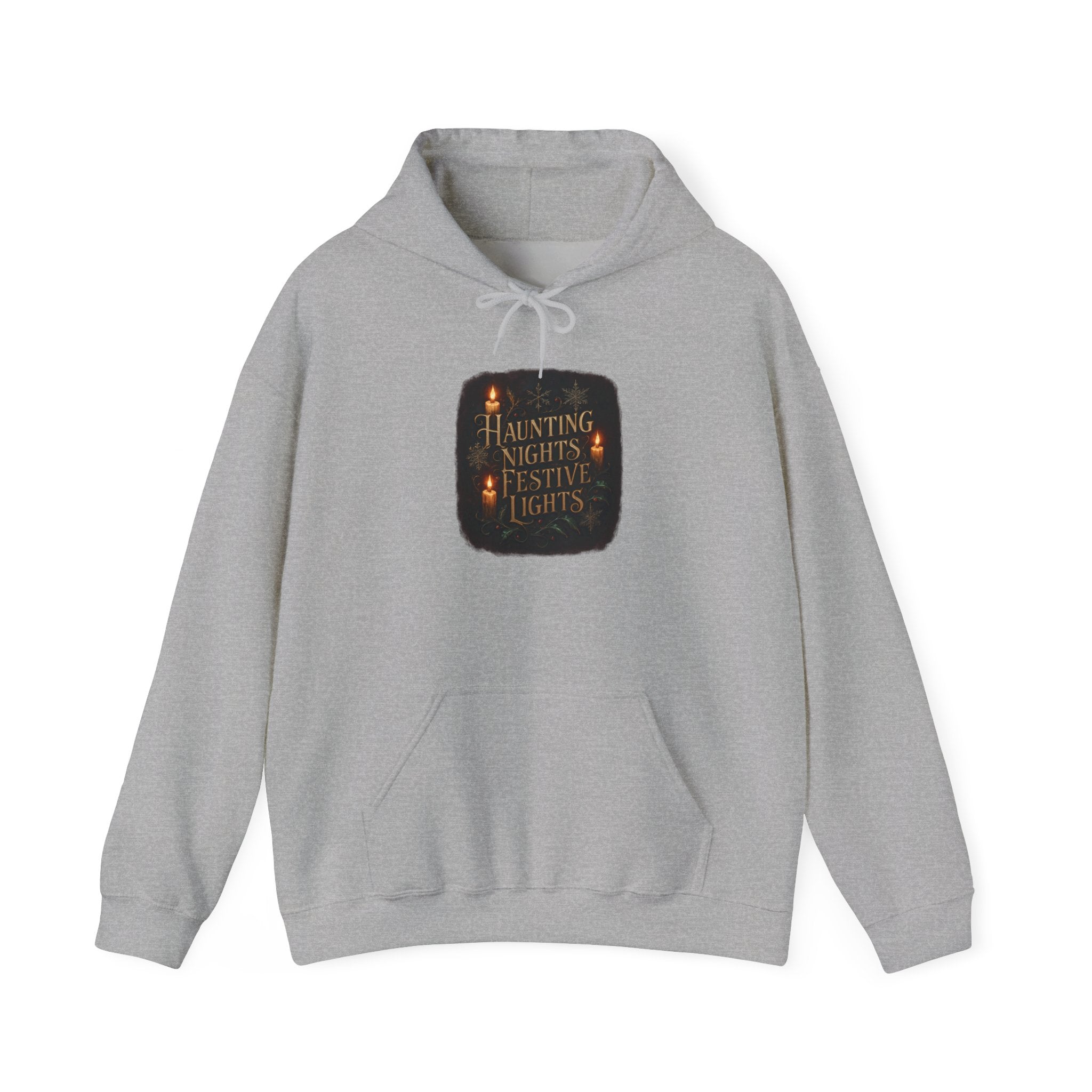 Haunting Nights Festive Lights Hoodie — Spooky Halloween Cozy Sweatshirt