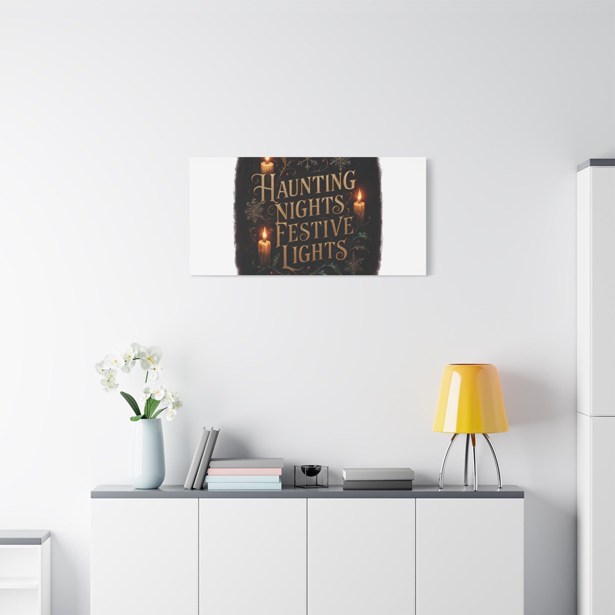 Haunting Nights Festive Lights Canvas