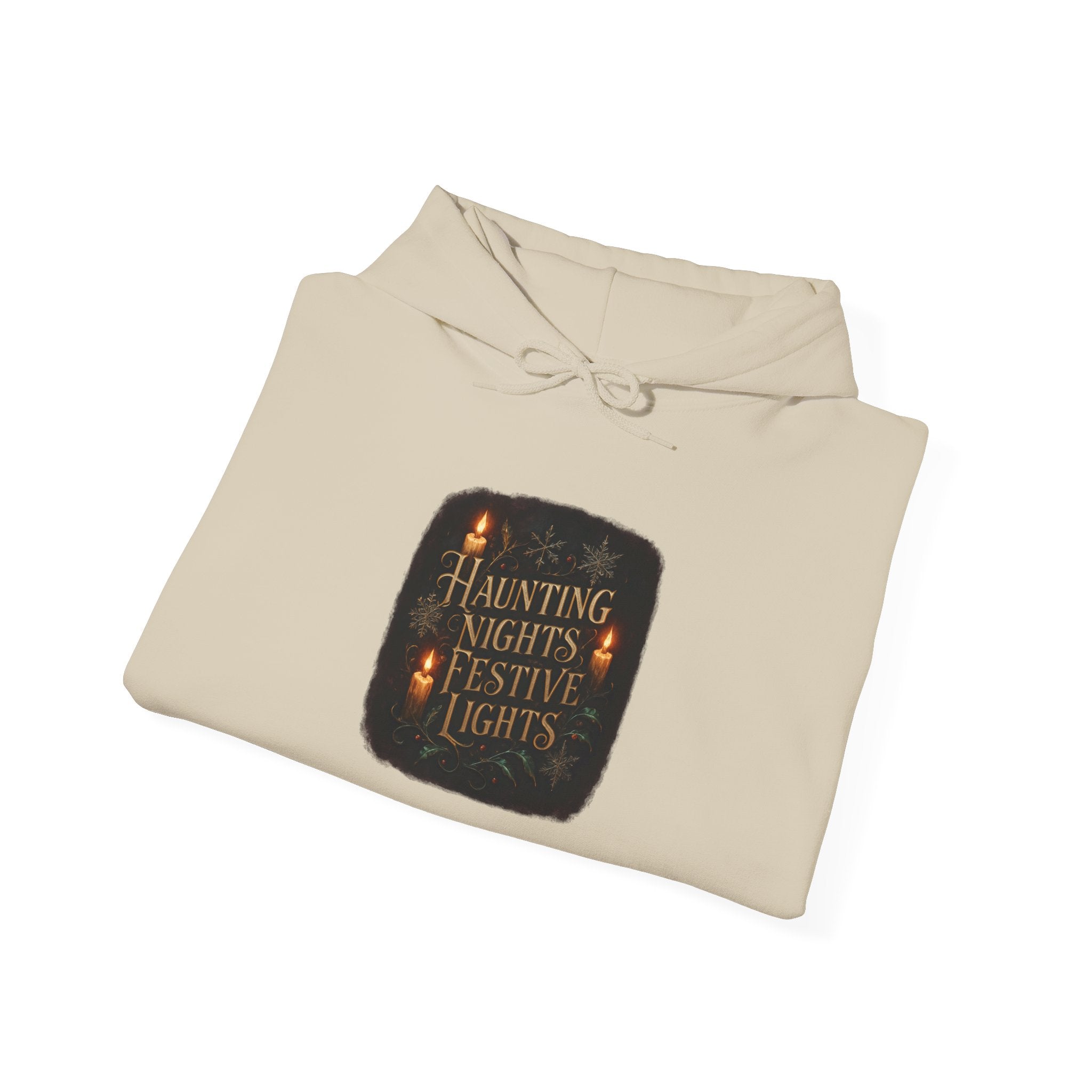 Haunting Nights Festive Lights Hoodie — Spooky Halloween Cozy Sweatshirt