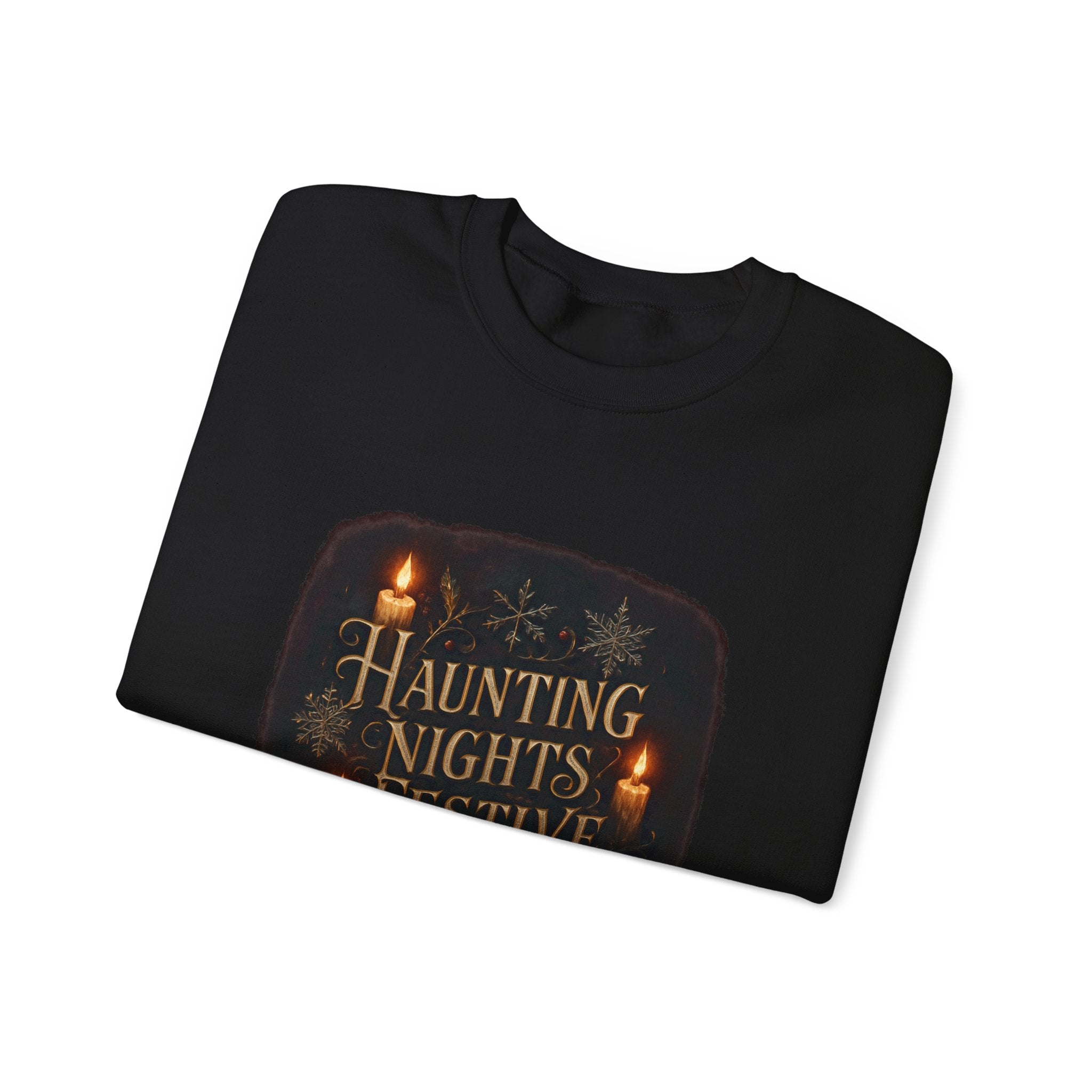 Crewneck Sweatshirt — "Haunting Nights Detective" Halloween Graphic