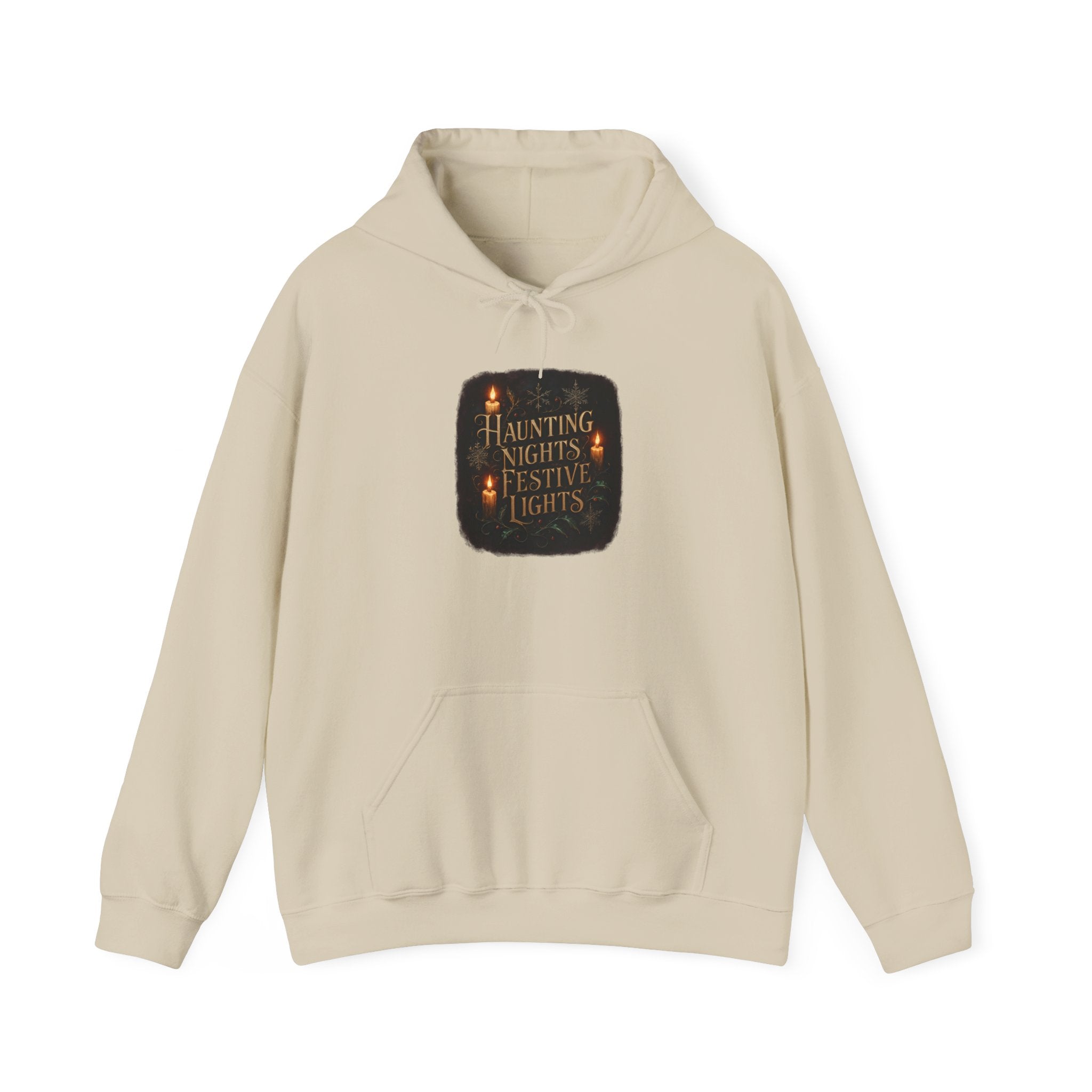 Haunting Nights Festive Lights Hoodie — Spooky Halloween Cozy Sweatshirt