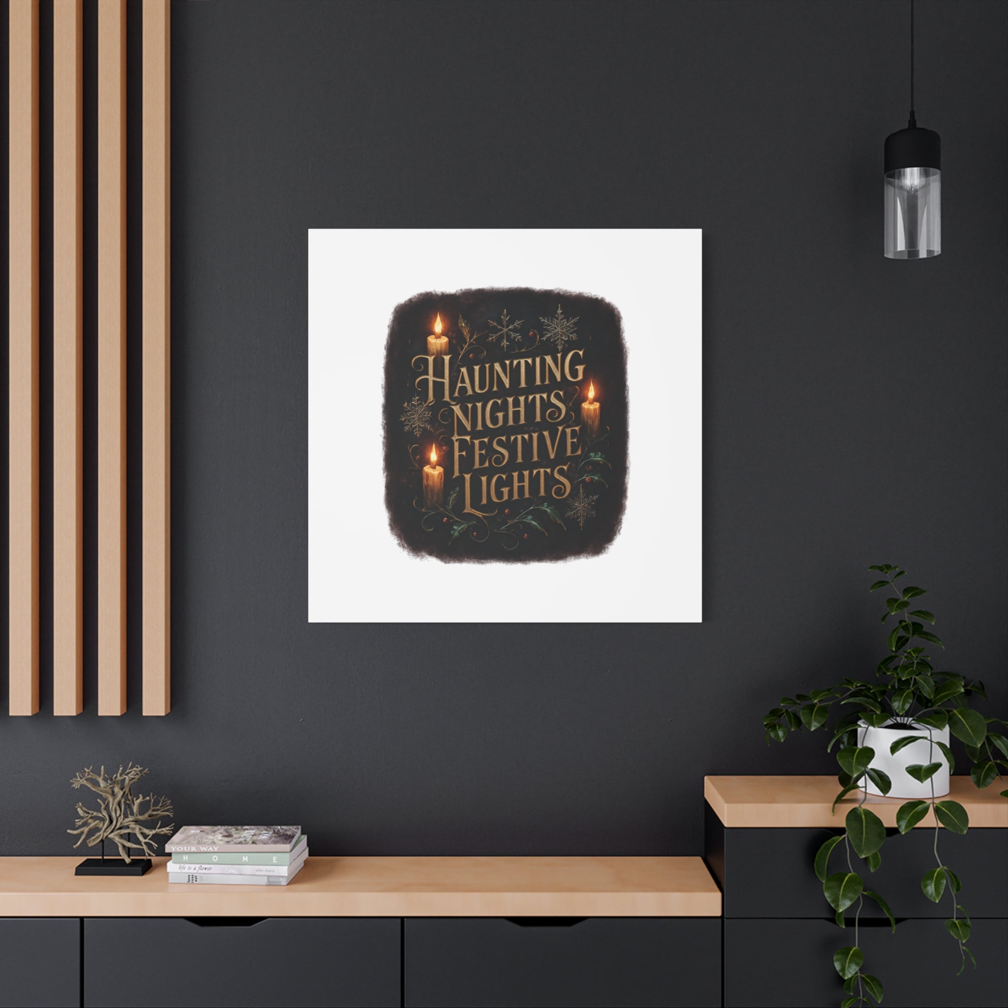 Haunting Nights Festive Lights Canvas