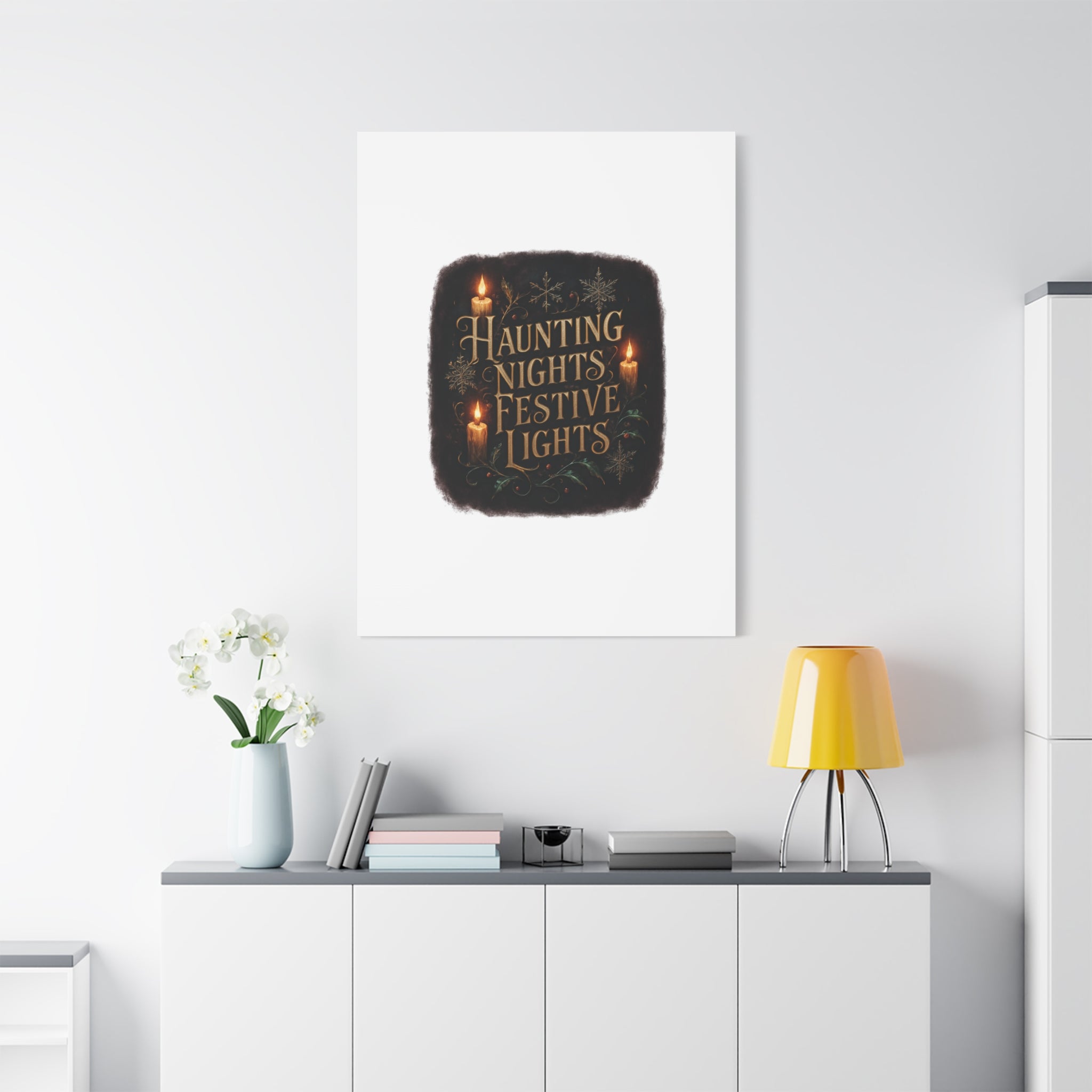 Haunting Nights Festive Lights Canvas