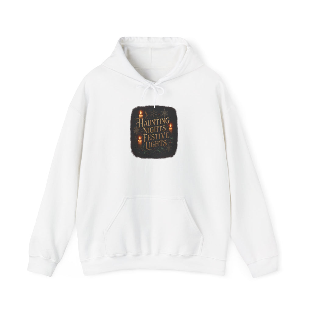 Haunting Nights Festive Lights Hoodie — Spooky Halloween Cozy Sweatshirt