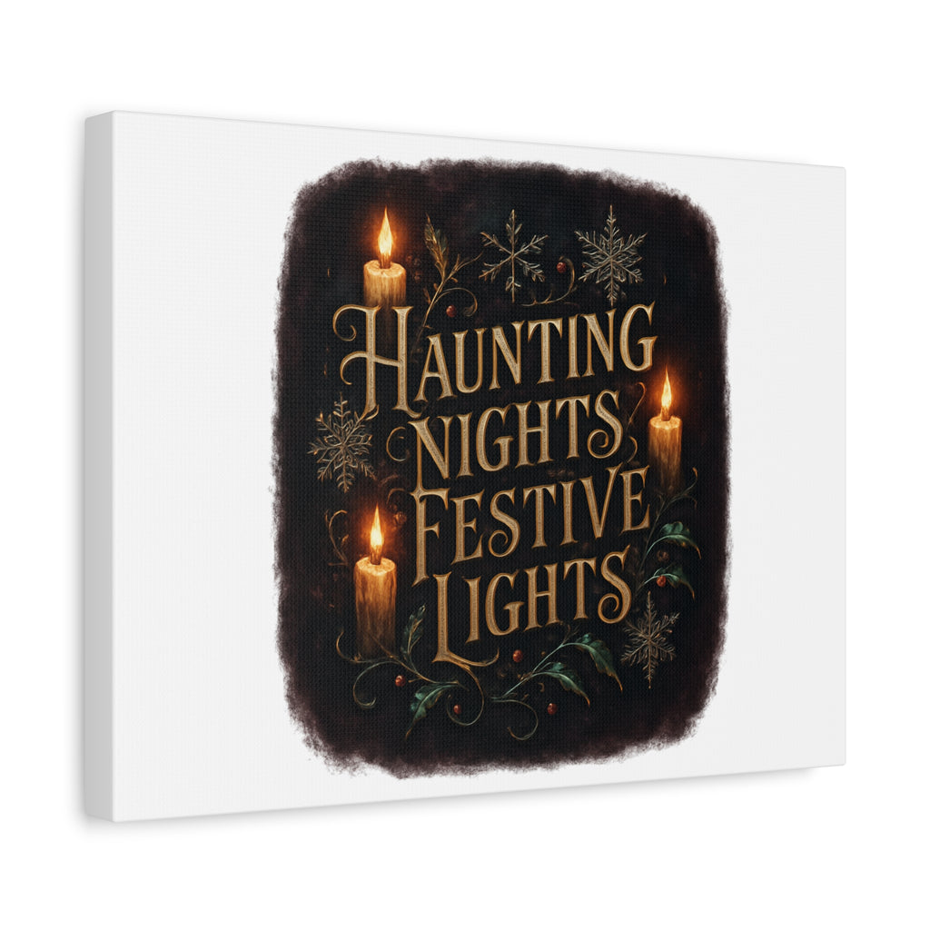 Haunting Nights Festive Lights Canvas